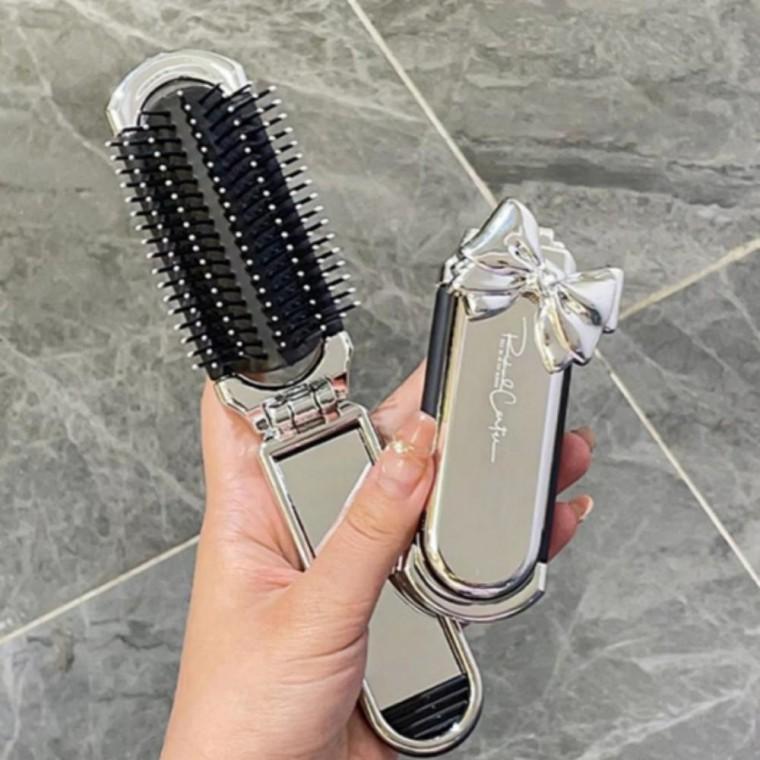 손거울 접이식 머리빗 쿠션빗 접이식헤어빗 거울빗 화장거울 접이식머리빗 미니빗 휴대용