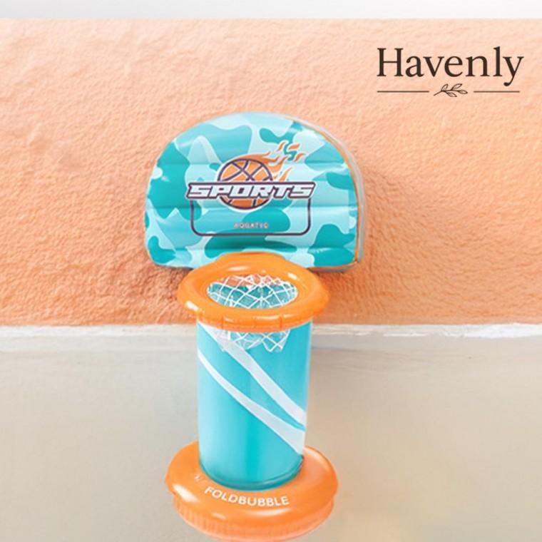 헤이븐리 헤이븐 후프 키즈풀 농구대 접이식 어린이 유아용 물놀이 튜브 미니볼풀장 간이수영장 야외수영장