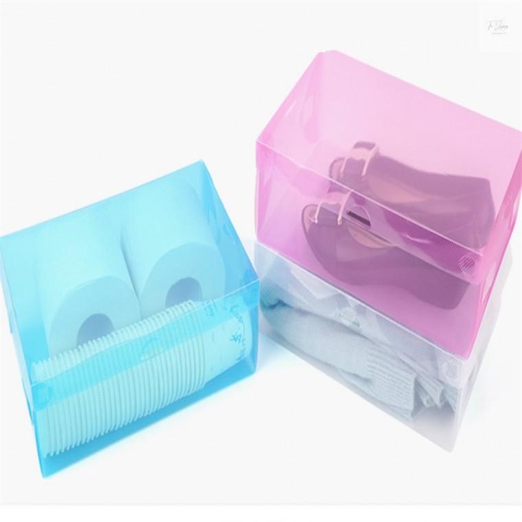 접이식 투명 보관케이스 슈즈케이스 플라스틱케이스 신발보관함 다용도소품함 접이식상자