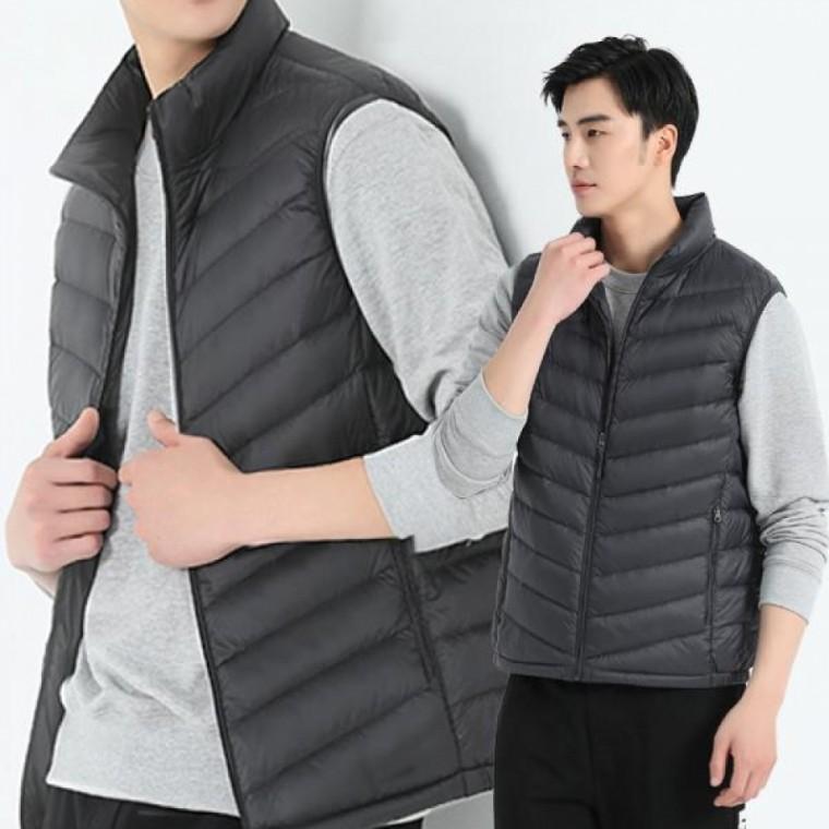 1+1 하이넥 경량 패딩 가을 겨울 보온 회사 사무실 조끼