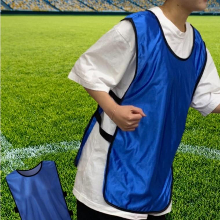 1벌 블루 남녀공용 측면 고무줄 팀 나누는 컬러 팀 조끼 유니폼 축구 풋살 상의 단체