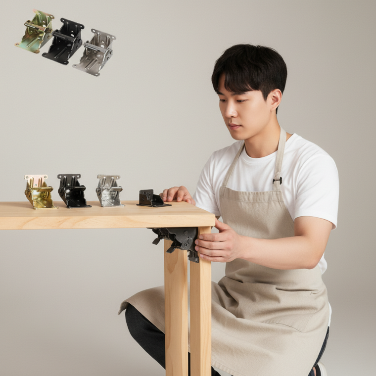 90도 접이식 다리 받침대 책상 지지대 접이식 다리 브라켓 책상용 지지대