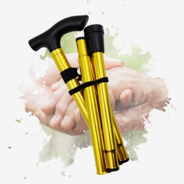 5색 1개 접이식 지팡이 높이조절 가벼운 어르신 산책 지팽이 휴대용 접는 걸음 보조 스틱