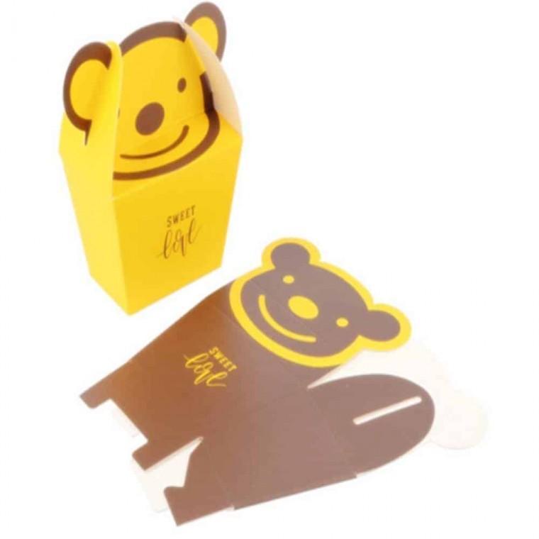 곰돌이 선물케이스 간식상자 생일파티답례품 사탕선물케이스 접이식상자