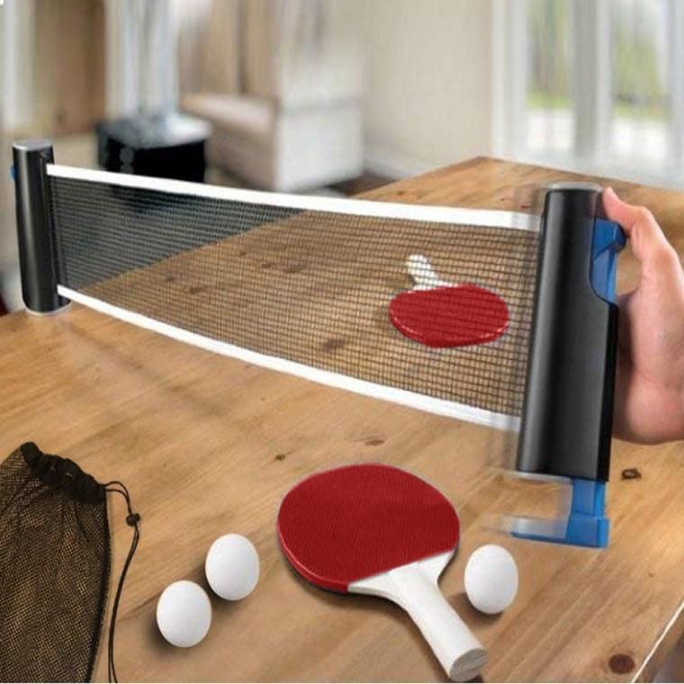 휴대용 가정용 접이식 미니 탁구 네트 탁구채 라켓 세트