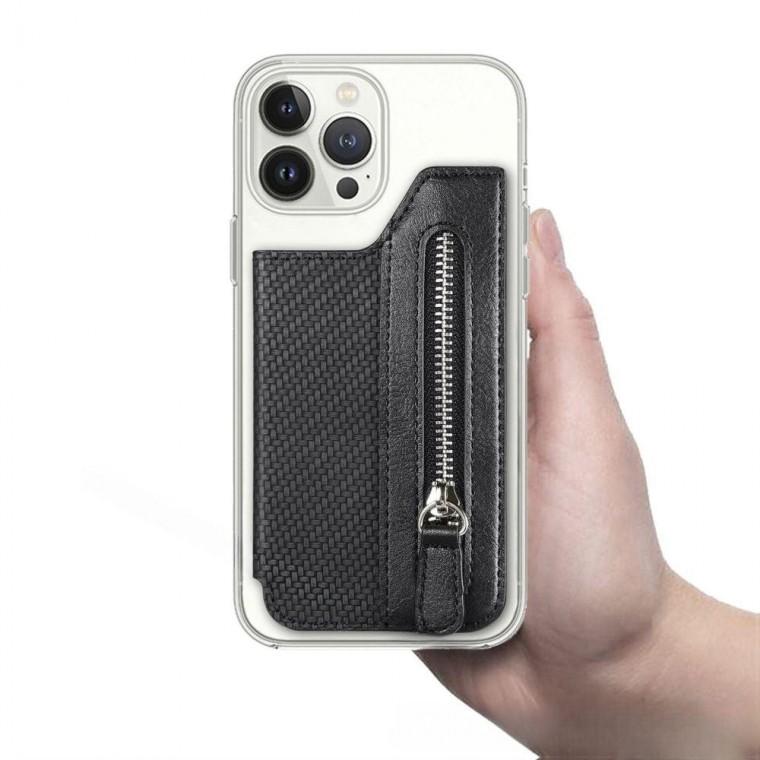 수납 부착형 폰지갑 핸드폰 폰지갑 휴대폰지갑 카드 지갑 접이식 가죽폰지갑 가죽