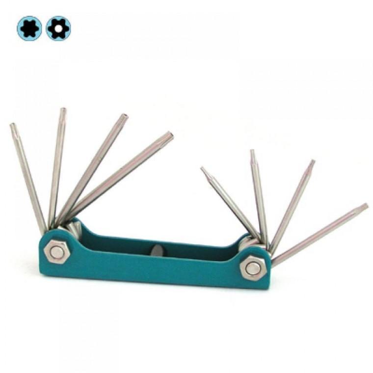 Prokit(8PK-021T) 별형 렌치 세트 8종류 Folding 타입 접이식 T8044