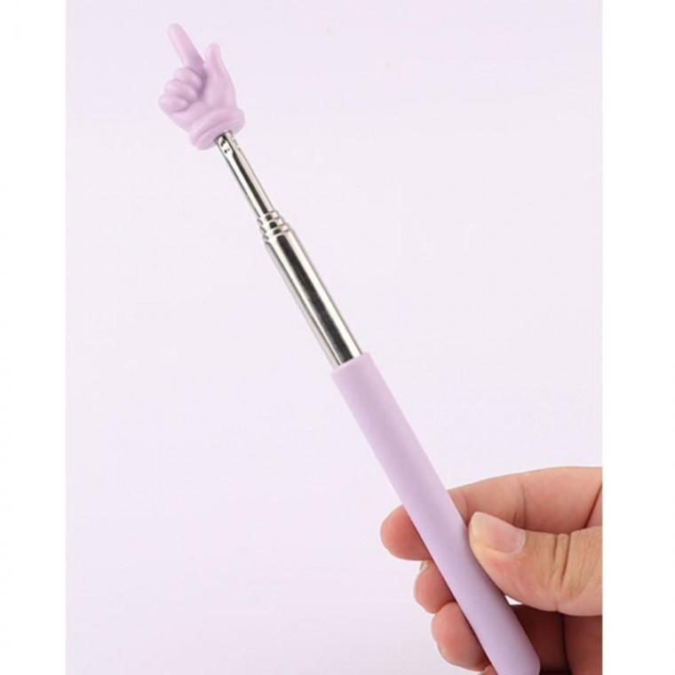 4색 1개 안테나 지시봉 손가락 접이식 포인터 교육 강의 발표 봉 막대 손가락봉 브리핑 수업