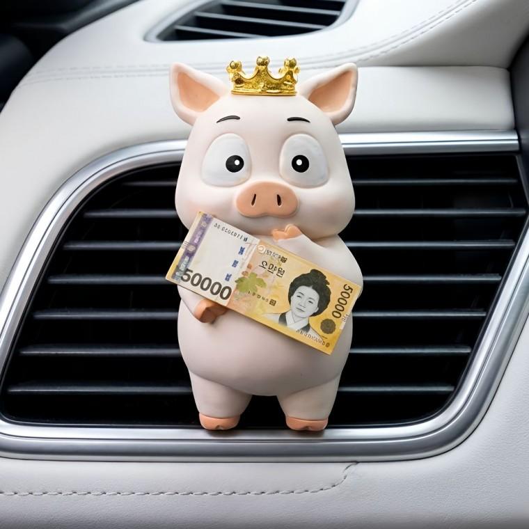 복돼지 석고방향제 차량용 디퓨저 새차 신차 첫차 송풍구형 선물 실내 차방향제