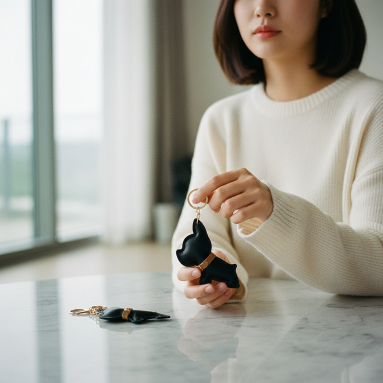 자동차 반려견 가방 액세서리 소품 차량용 열쇠고리