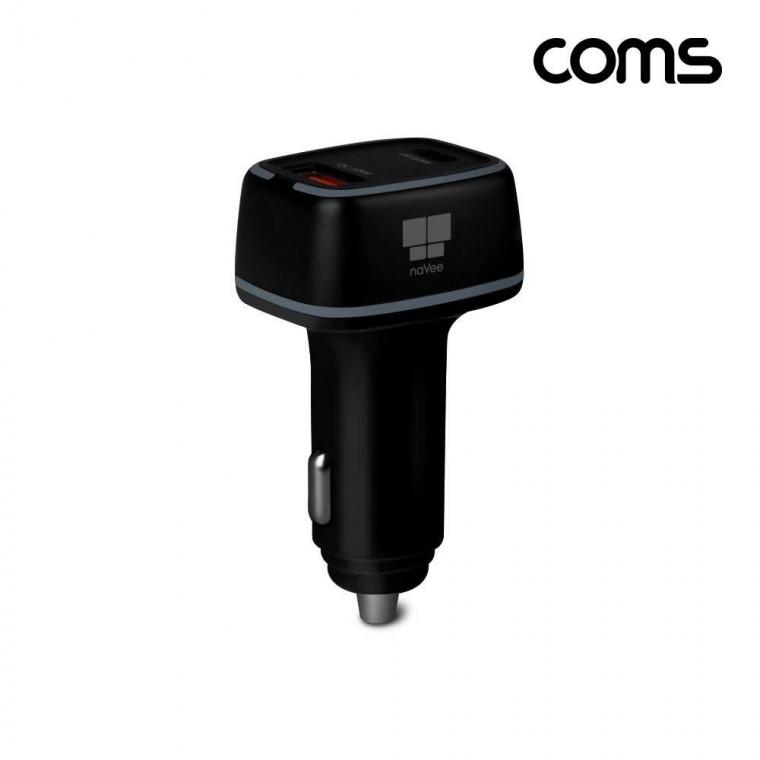 나비 차량용 충전기(NV41-CC48W) Black 고속 2포트 30W(USB-C) 18W(USB-A) CY2308