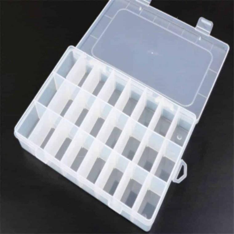 DIY 다용도 수납케이스 24칸 귀걸이통 다용도수납통 부품수납