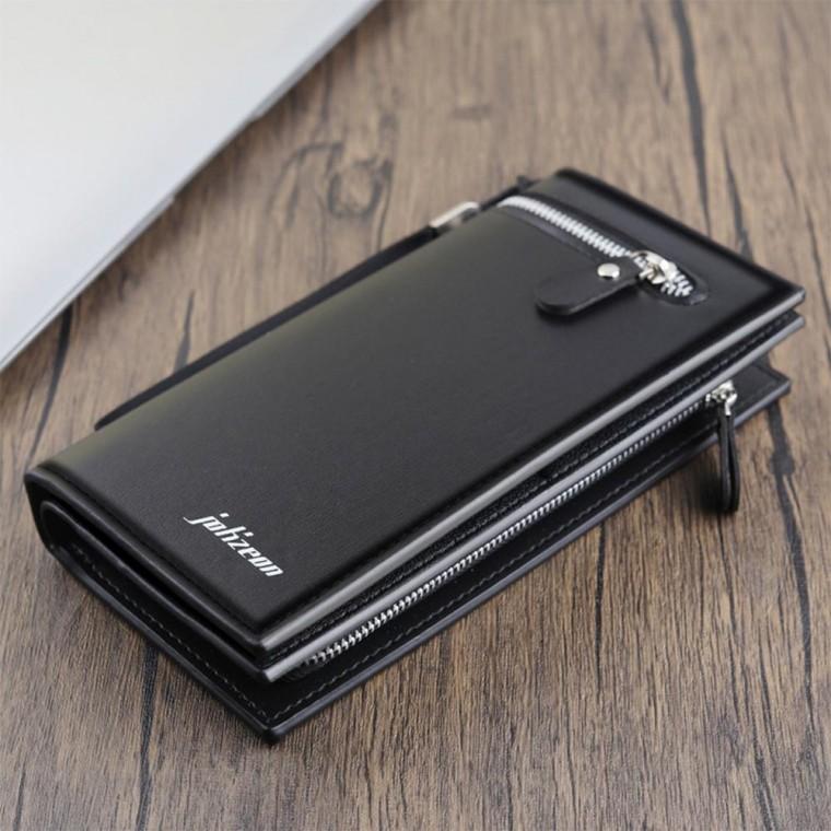대용량 남성 핸드폰 지퍼 장지갑 카드 수납 지갑