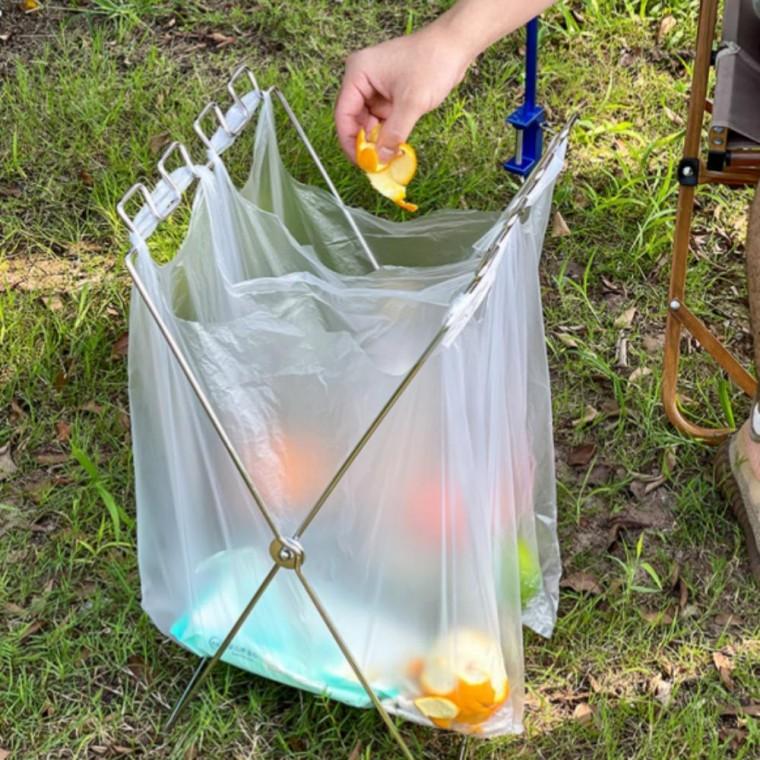 접이식 쓰레기 봉투 거치대 주방용 깔끔한 분리수거 봉투거치대 봉투수납