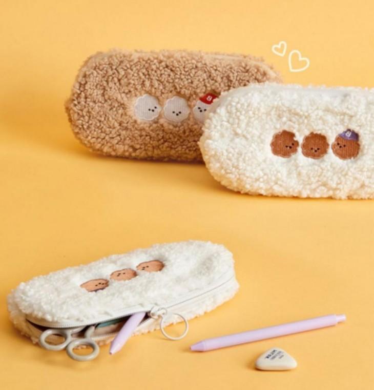 필통 파우치 수납 신학기 필기구 비숑 뽀글이 1P