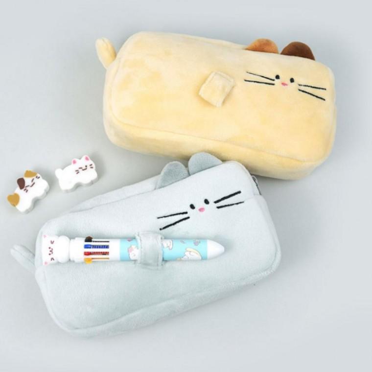 필통 파우치 신학기 준비물 입학 필기구 냥냥이 케이스 풋 수납 연필 핑크