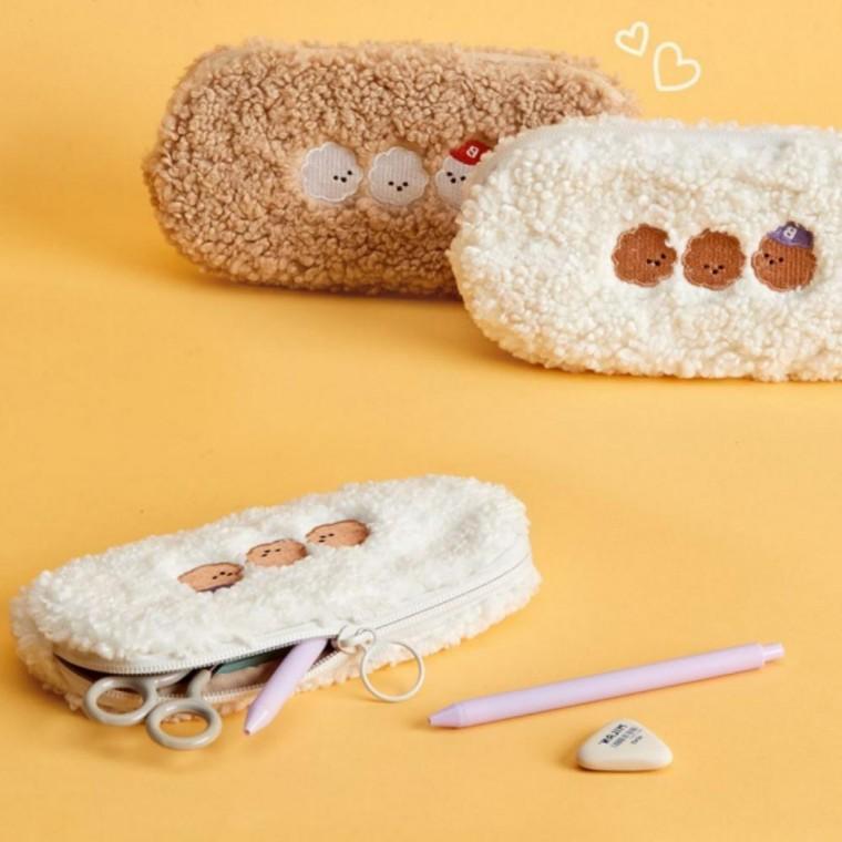 캐릭터 봉제필통 덤블 비숑 펜슬 파우치 필통 케이스 부클 소품 수납