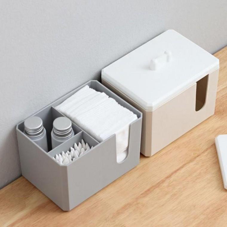 면봉 화장솜 케이스 화장품 메이크업 소품수납