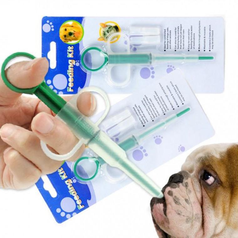 [DY] 간편한 반려동물 약 먹이기 주사기 강아지 고양이 알약 투여기