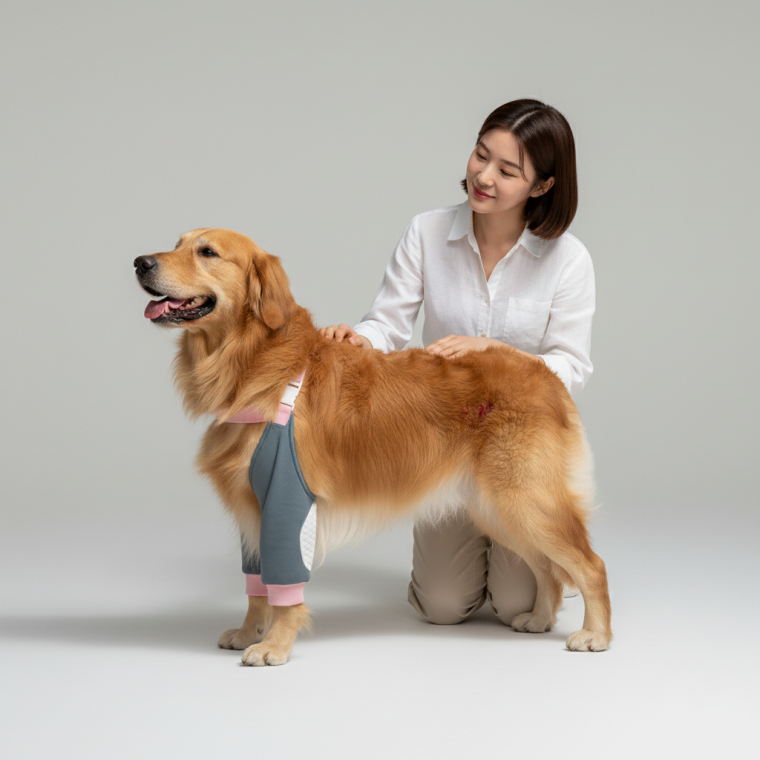 반려견 앞다리 강아지 팔꿈치 지지 밴드 아대