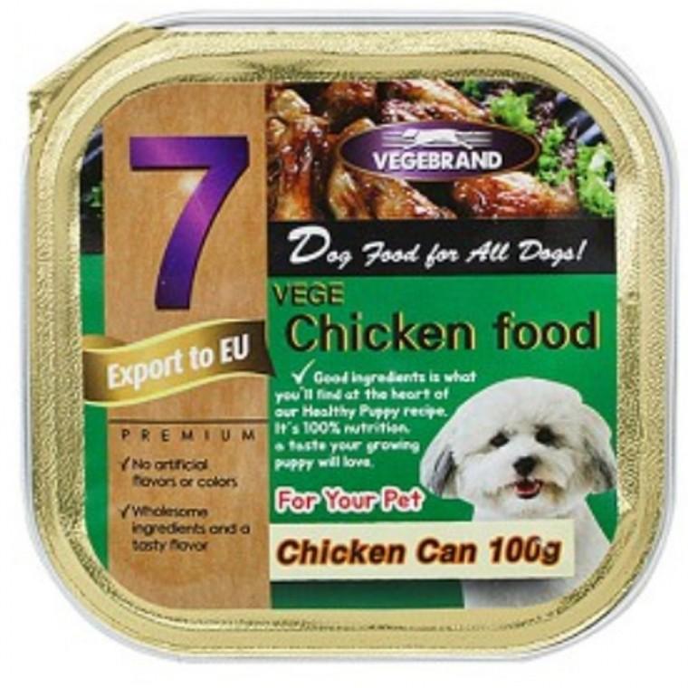 베게7 닭고기 강아지 반려견 간식 캔 통조림 100g 96개 1박스