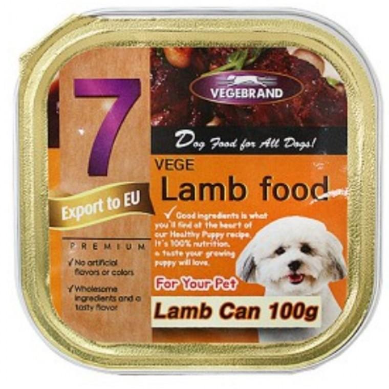 베게7 양고기 강아지 반려견 간식 캔 통조림 100g 96개 1박스