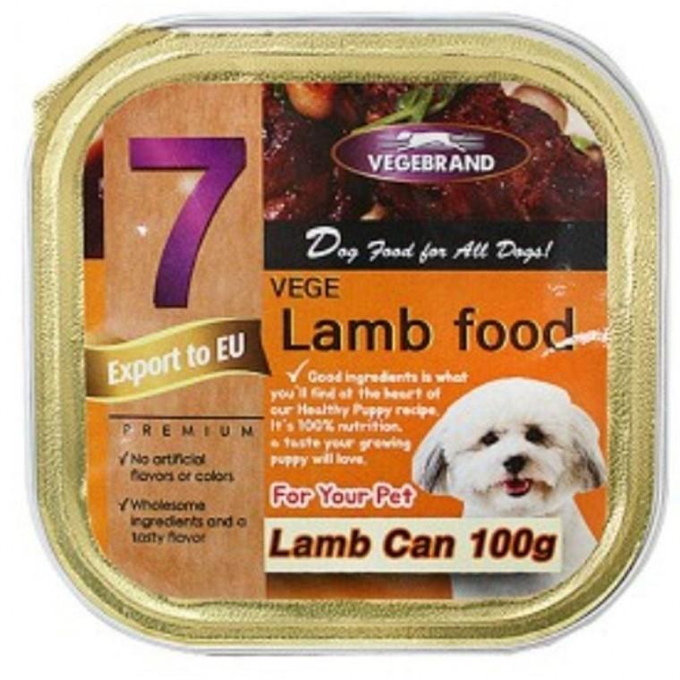 베게7 양고기 강아지 반려견 간식 캔 통조림 100g 96개 1박스