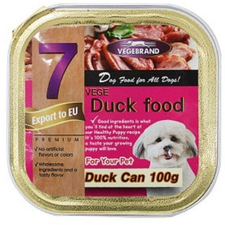 베게7 오리고기캔 강아지 반려견 간식 캔 통조림 100g 96개 1박스