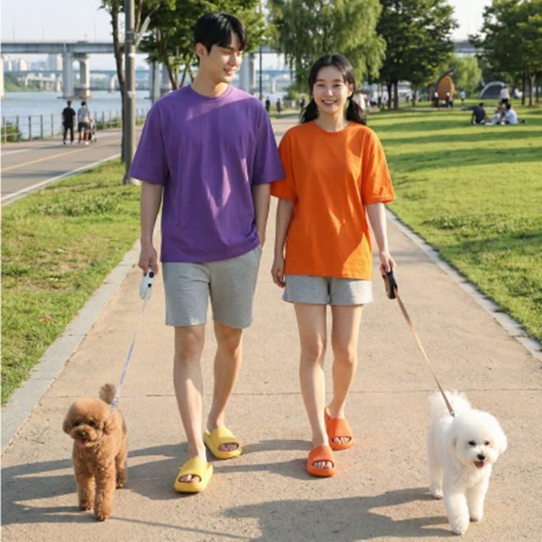 여성 사무실 회사 강아지산책 발편한 푹신한 쿠션 슬리퍼