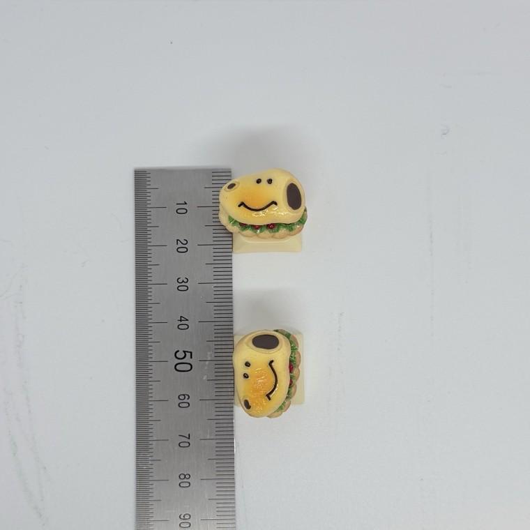 C4 키캡 딸깍이 키보드 LED 키링 클릭커 ASM 캡 헤드 캐릭터 샌드위치 강아지