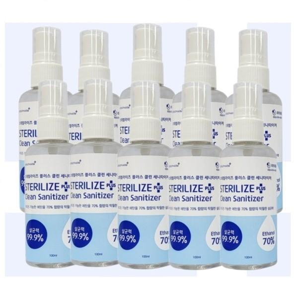 휴대용100ml 10개 스프레이 스테럴라이즈플러스소독제