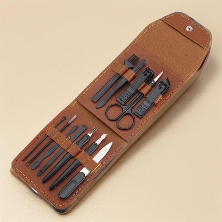 고급형 휴대용 가죽 손톱깎이 세트 발톱깎이 위생정리