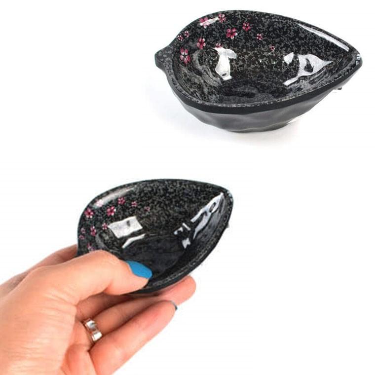매화꽃 멜라민 양념 종지 초장그릇 8.7x6.5x3.2cm 1p