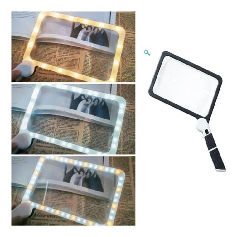 접이식 휴대용 돋보기 LED 선물 독서용 확대경
