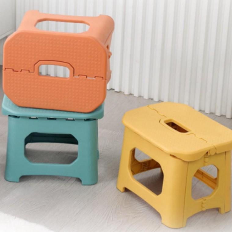 플라스틱 폴딩의자 접는 발디딤대 휴대용 간이 의자 줄서기 접이식 보조 중 발판 [P62]