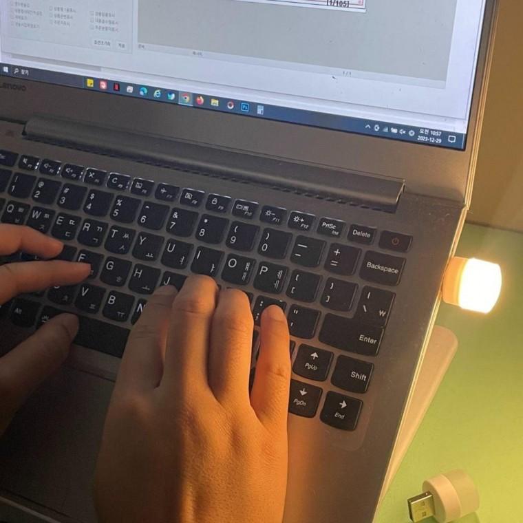 USB 미니 LED 무드등 전구색 수유등 취침등 휴대용 독서등 수면등