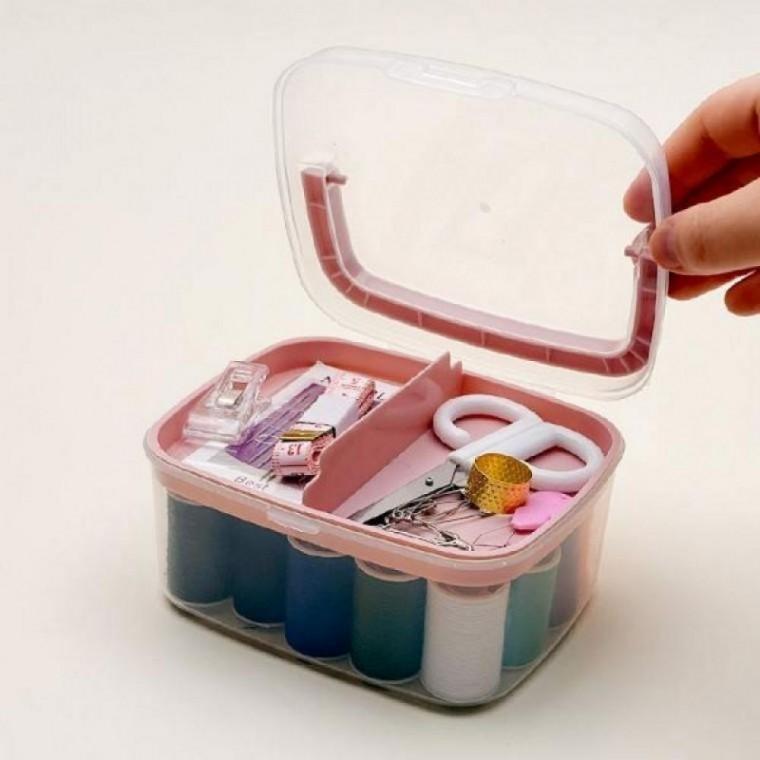 휴대용 올인원 가정용 바늘 실 통 정리함 반짇고리 세트