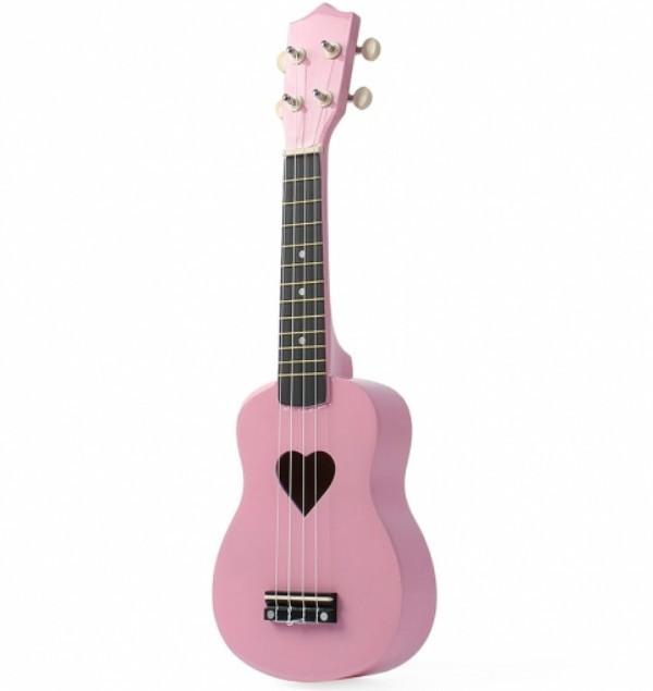악기 취미 연주 입문용 휴대용 소프라노 우클렐레 4종세트 DP65749핑크하트