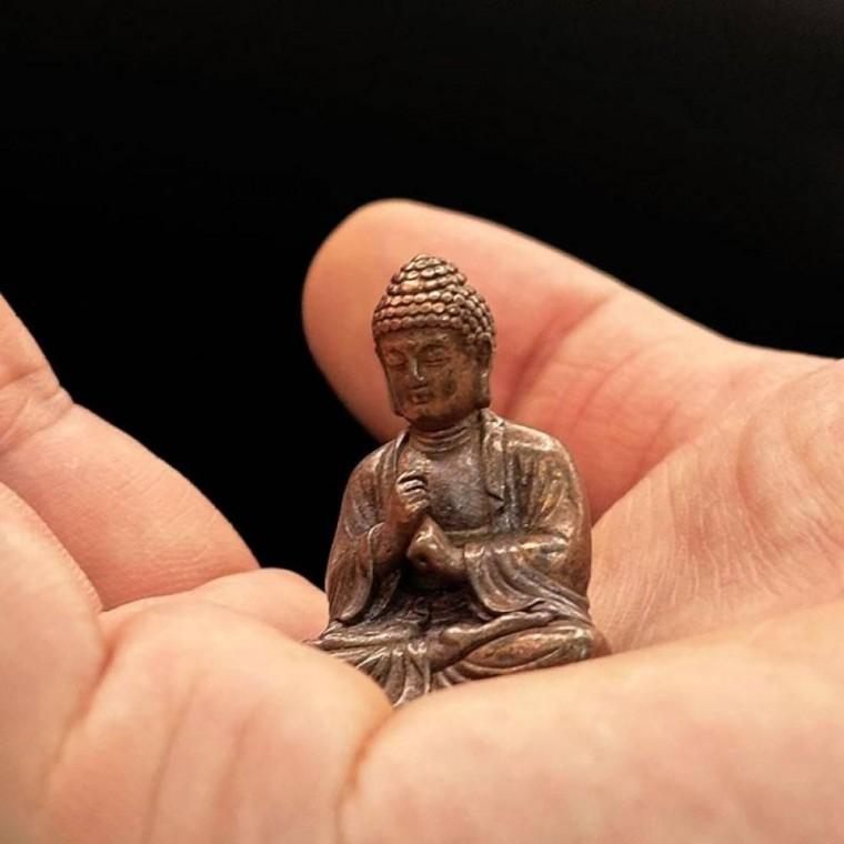 미니 불상 황동 합금 소형 휴대용 불교 굿즈 장식 인테리어 소품