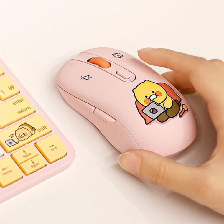 카카오프렌즈 무소음 무선 마우스 열공 춘식이 휴대용 멀티페어링 블루투스 마우스