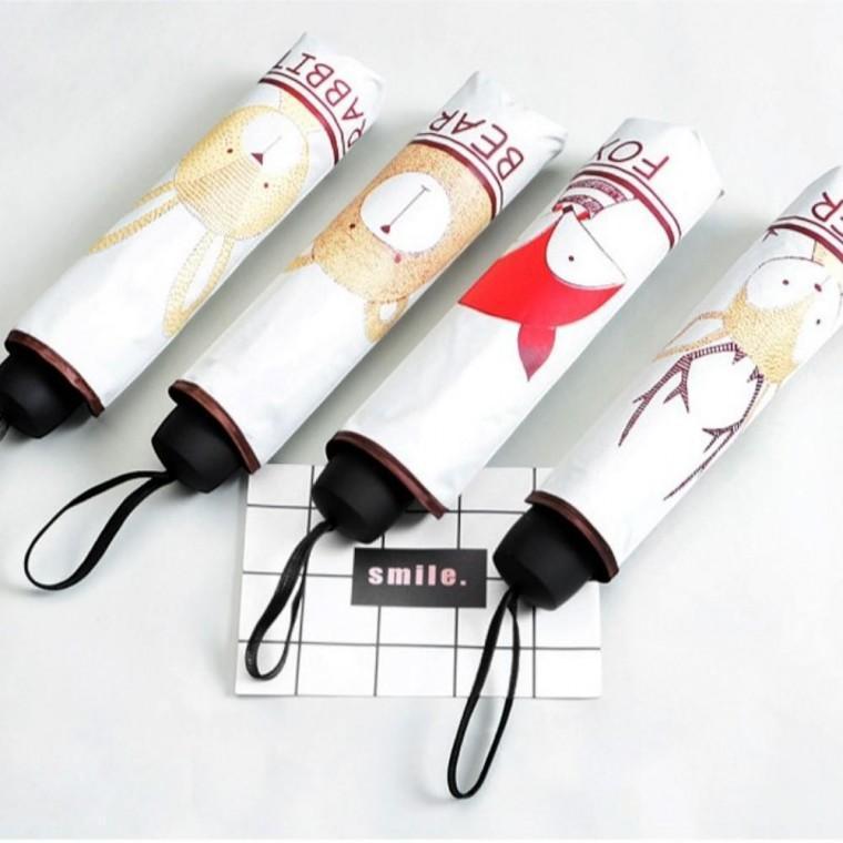 초경량 애니멀 자외선 차단 휴대용 초미니 3단 우산 암막 접이식 자동 수동