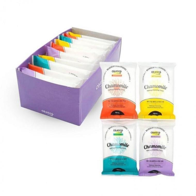 아띠앙 휴대용 클렌징 티슈 10매 x 10개 자연처럼