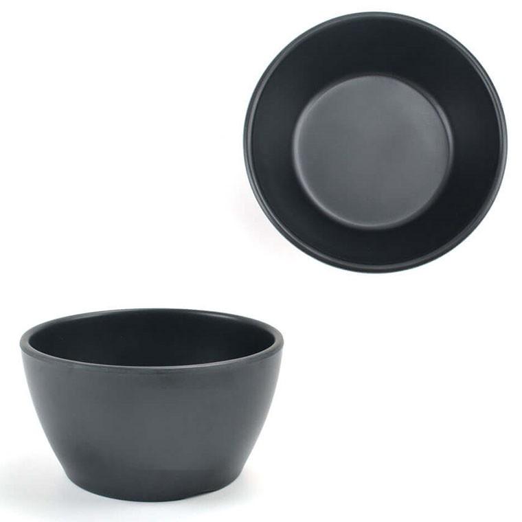 잘 깨지지 않는 블랙 멜라민 밥공기 밥그릇 식공기 1p