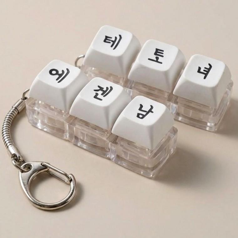 남과여 LED 3구 키캡 키링 클리커 애인 우정 친구 테토 에겐 자동차 가방 키홀더