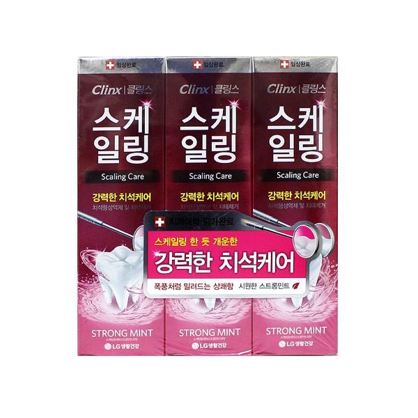 클링스 스케일링케어 스트롱 민트치약 100gX3개입 -TJ
