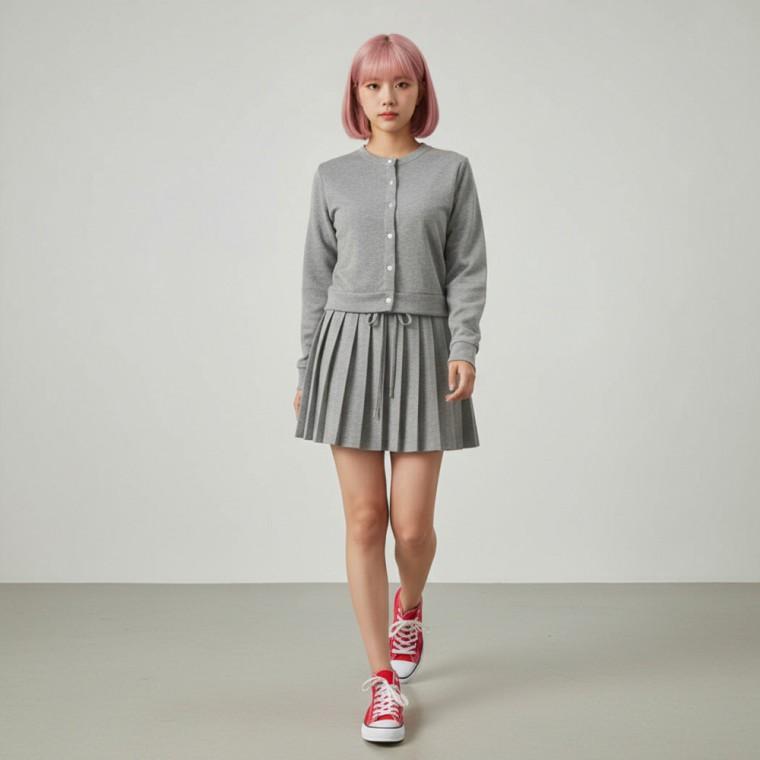 HL] 가디건 치마 썬샤인 소프트 세트 카디건 파스텔