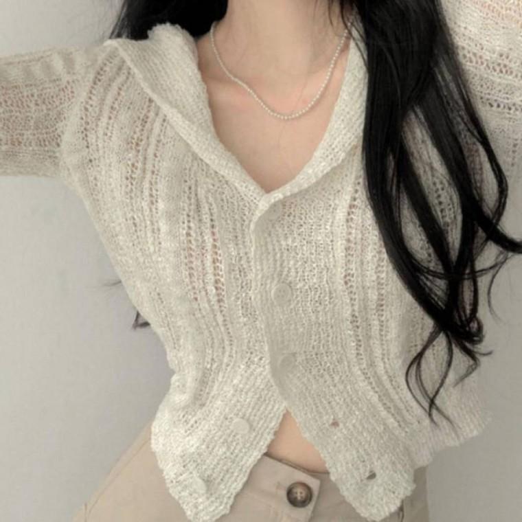 HL] 가디건 여성 시스루 썸머 하의 아우터 카디건