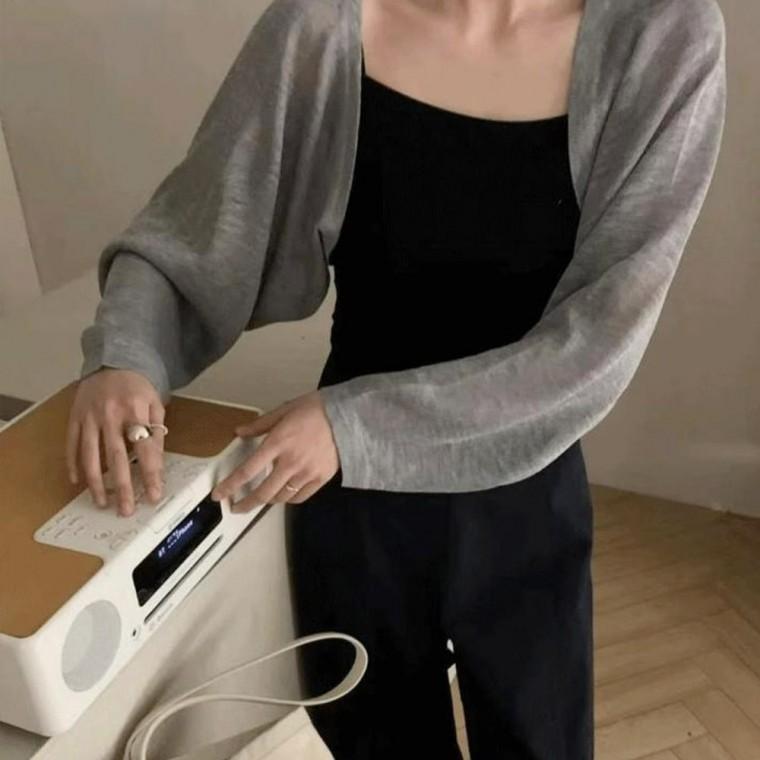 HL] 가디건 크롭티 시스루 볼레로 카디건 간절기 니트