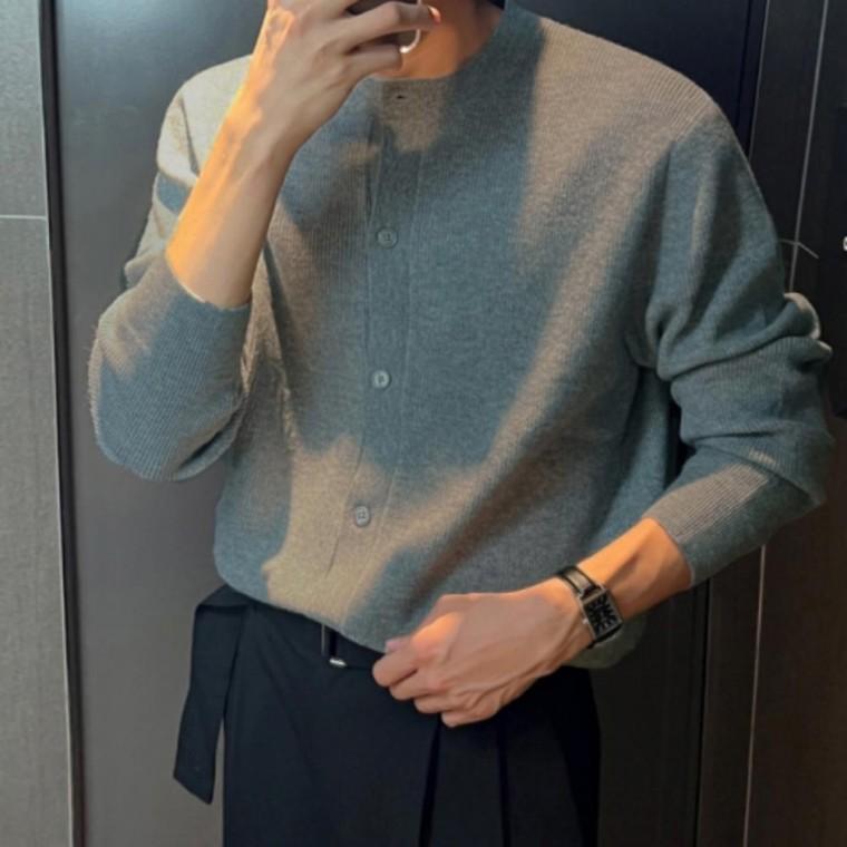 기본 간절기 가디건 베이직 남성