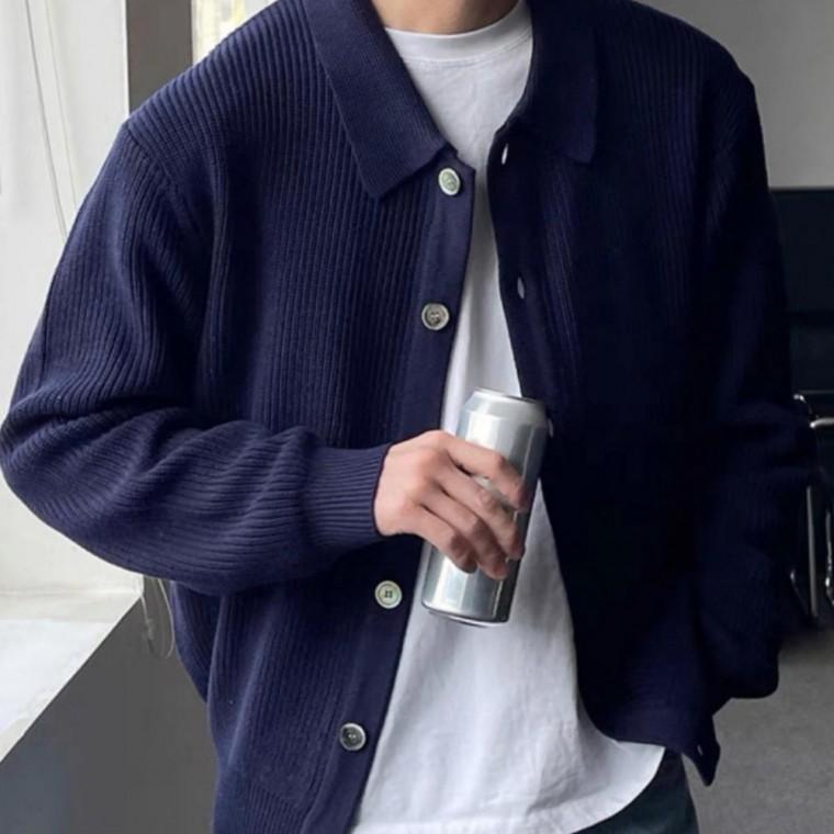 가디건 하찌 남성 멋쟁이 카라넥
